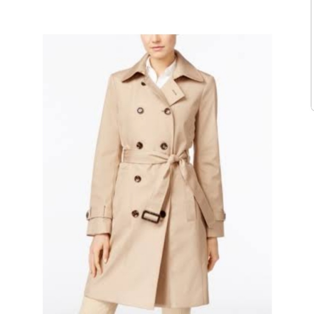 💕Calvin Klein💕Women's BELTED LONG TRENCH - Picture 3 of 8